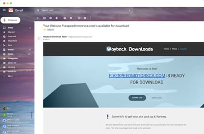 We restore it from archive